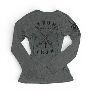 Gray Long Sleeve Graphic Tee